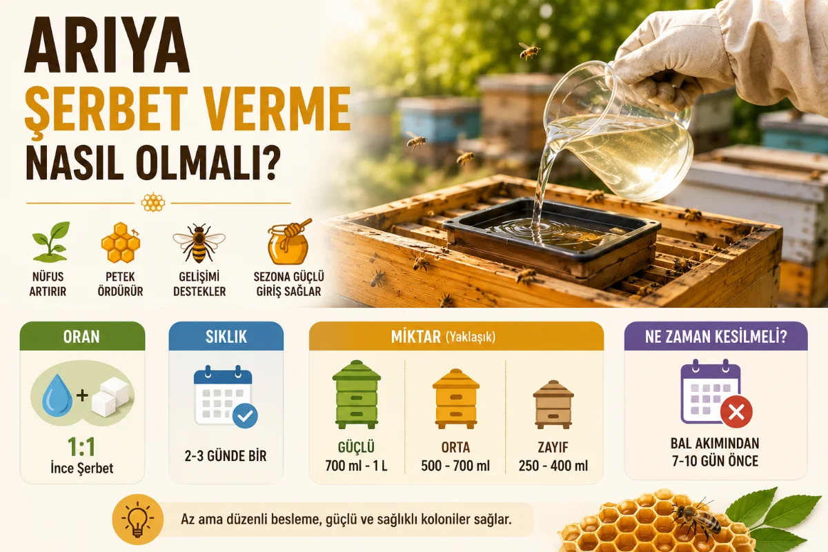 Arıya Şerbet Verme Nasıl Olmalı? Ne Zaman, Ne Kadar ve Hangi Oranda Verilir?